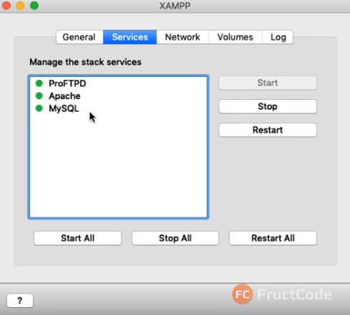 xampp-vm services