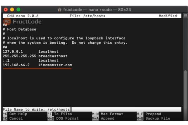 xampp-vm macos hosts